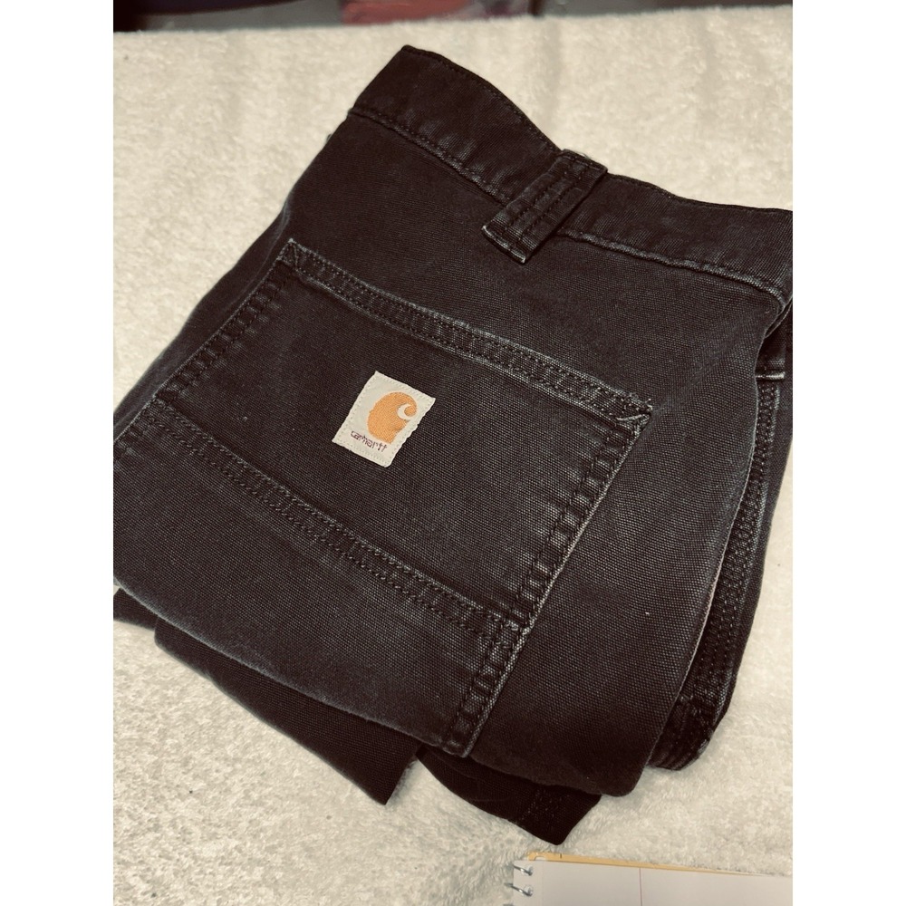 Carhartt Rigby Canvas Carpenter Pants 34x34 Faded Black Workwear Grunge Gorpcore